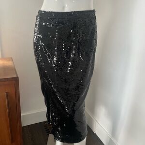 Sugarlips Black Sequin Pencil Skirt